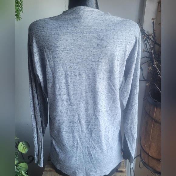 Pink Victoria's Secret Grey Long Sleeve Top with Blue Sequins Front M - Picture 7 of 7